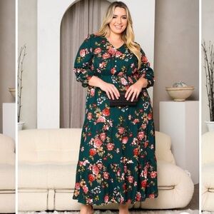 Plus Size Floral Dress
